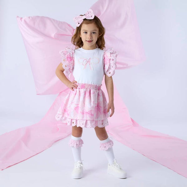 A'Dee - Bowtique chic Bow Print Mix Dress