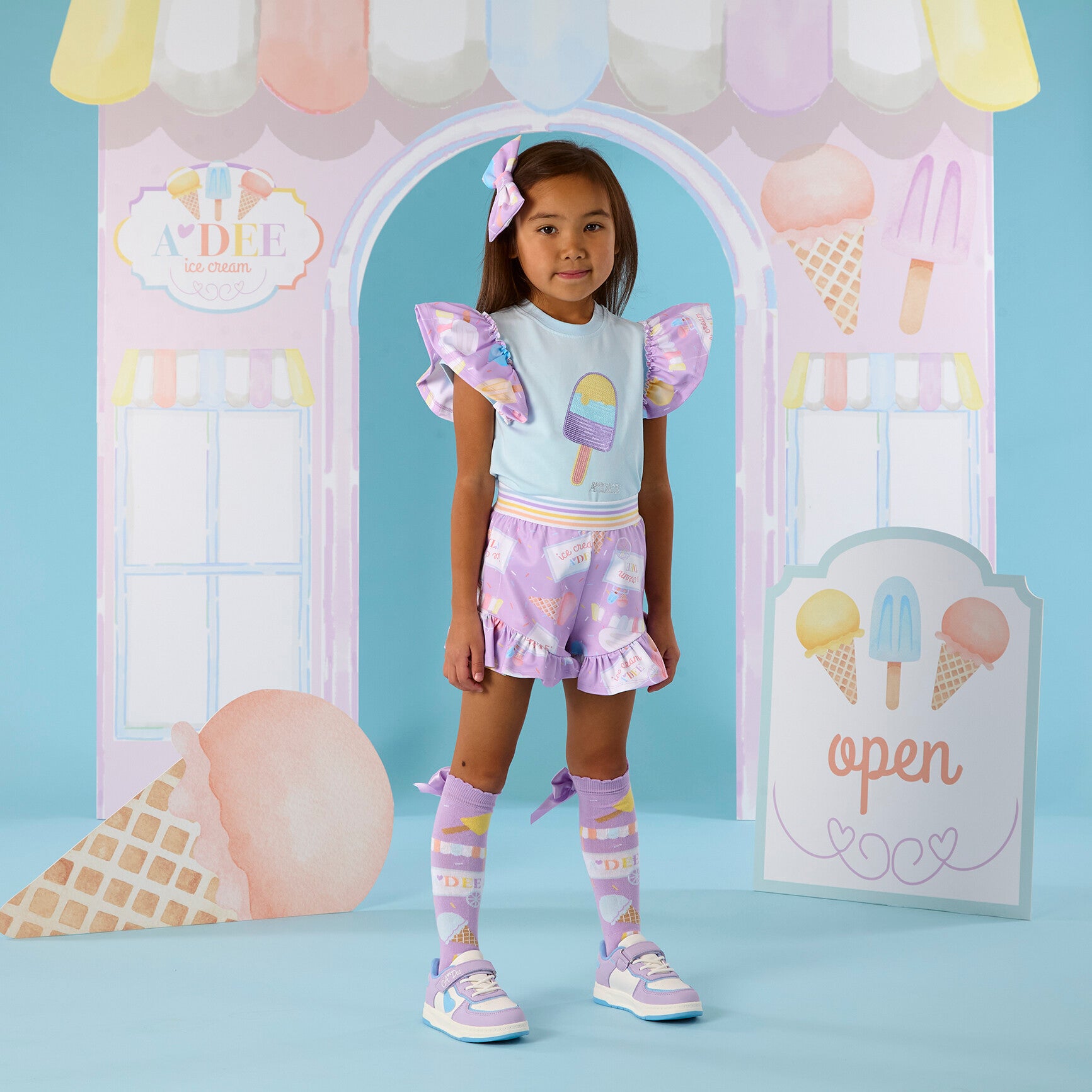 A'Dee - Pastel Parlour ice cream short set