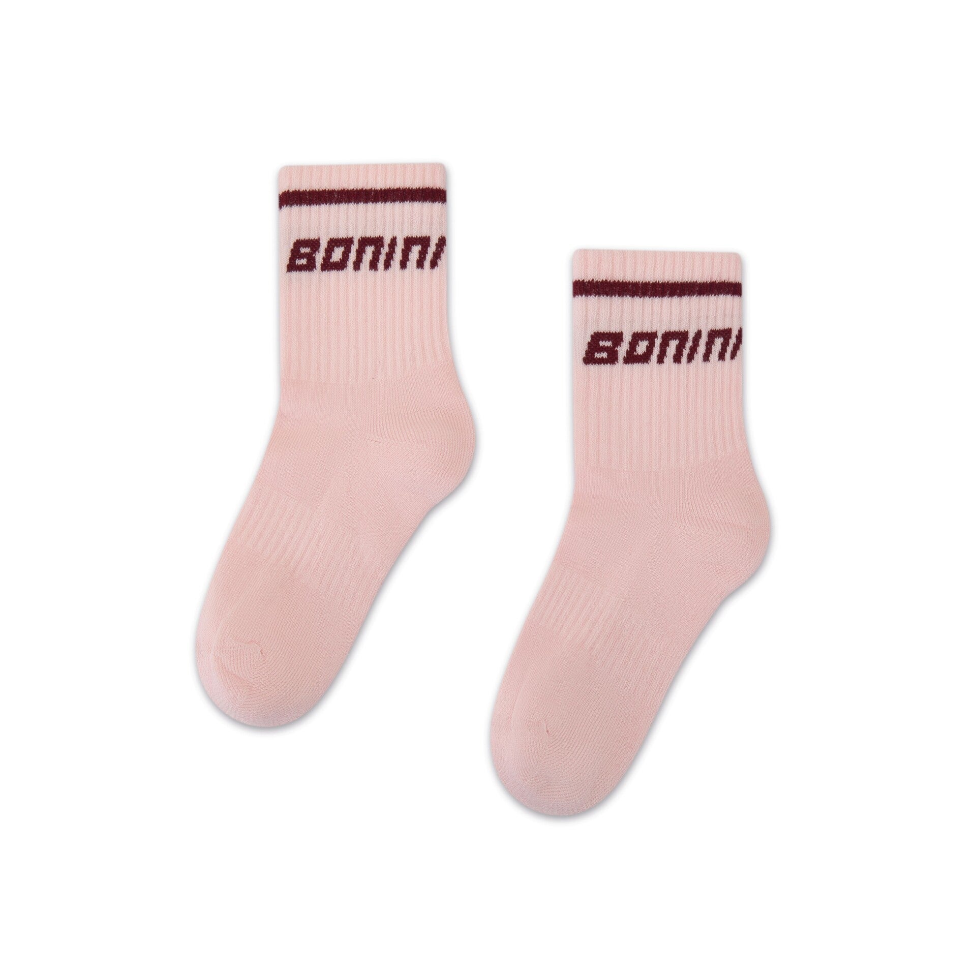 Bonini - pink burgundy sport sokken