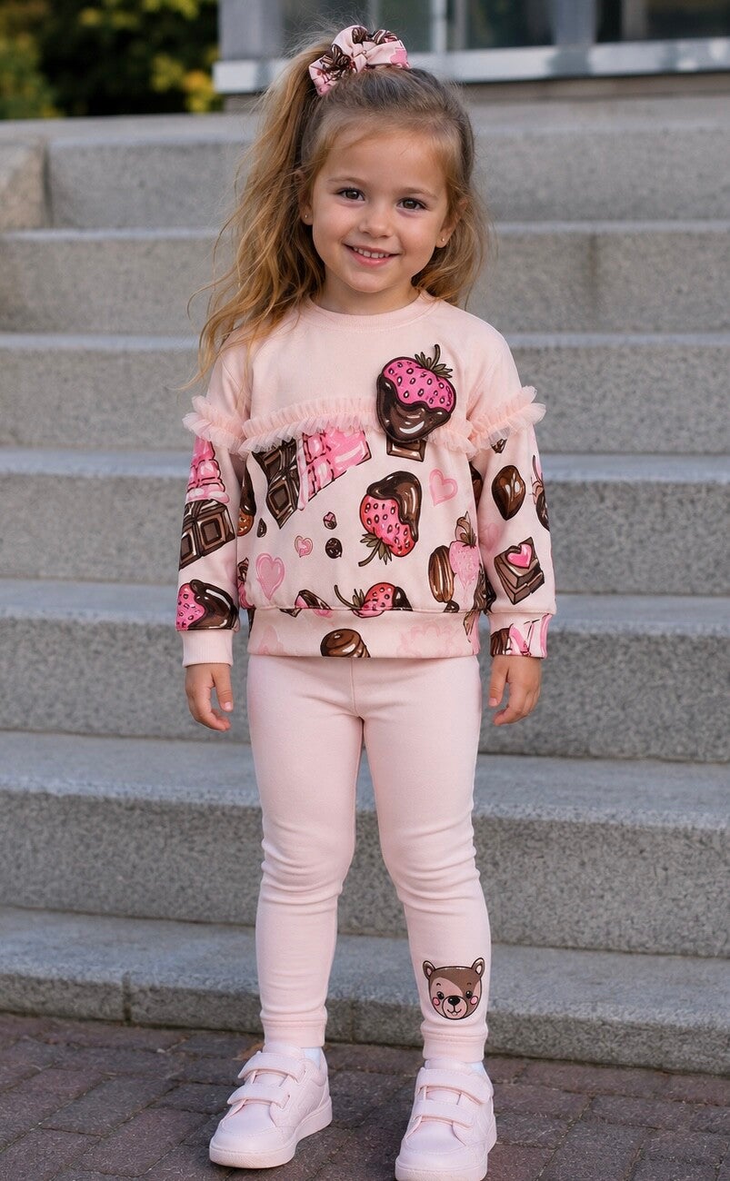 Daga - Chocolate teddy sweater leggingset