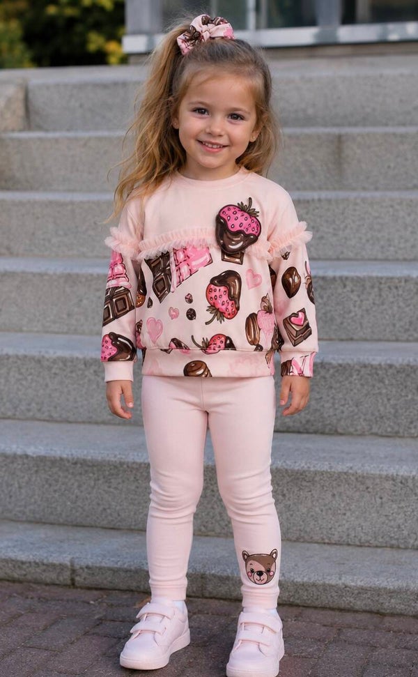 Daga - Chocolate teddy sweater leggingset
