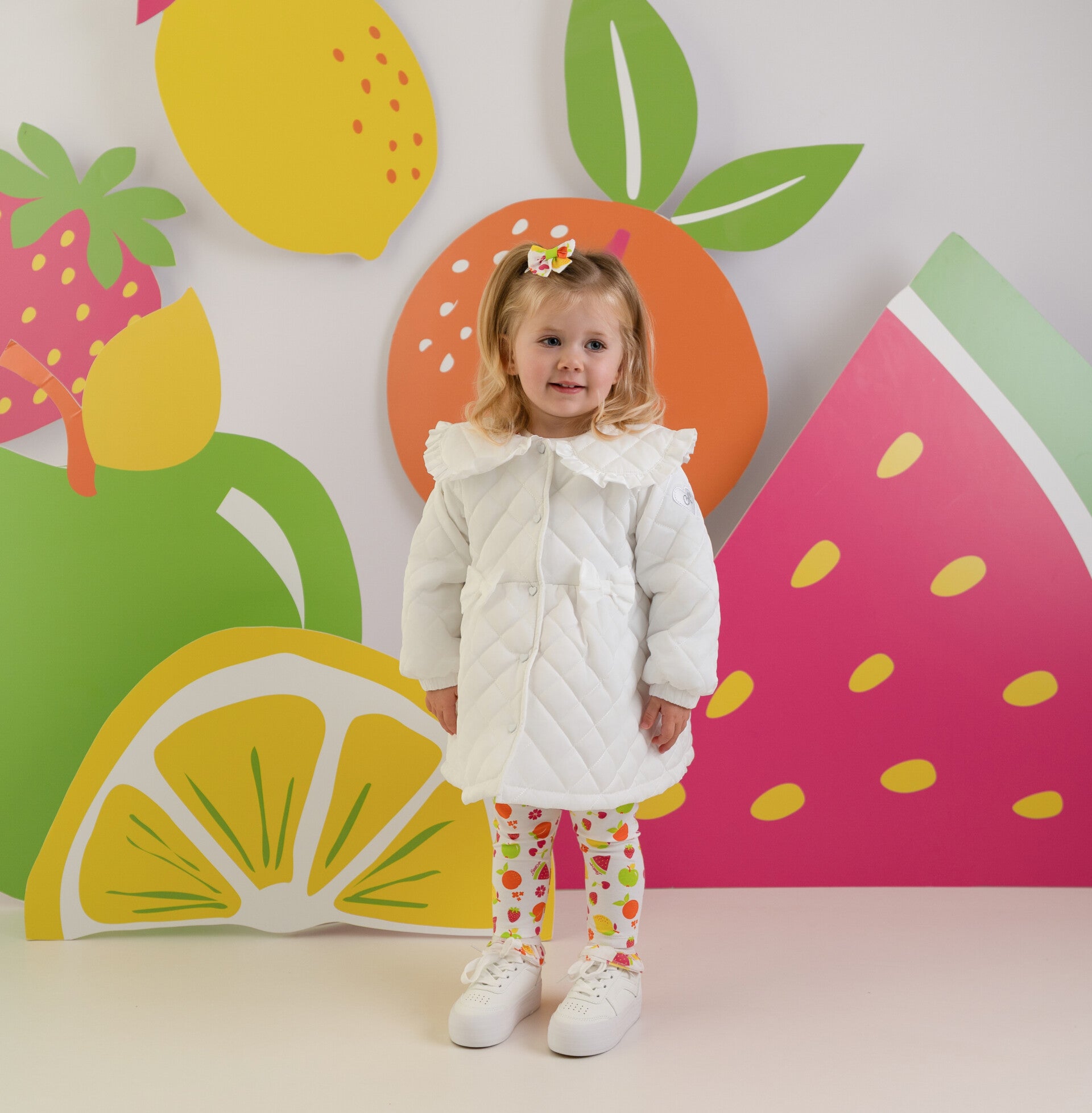 Little A - Bright White Quilted Jacket
