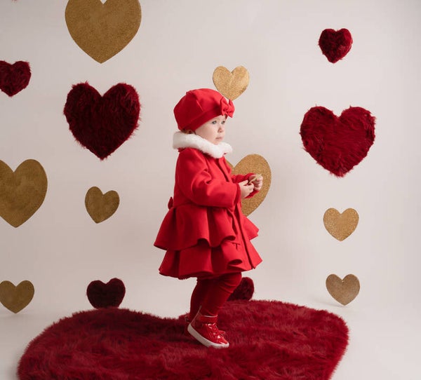 Little A - felt coat & beret set