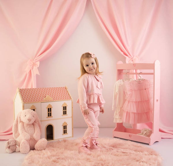 Little A - Bow frill tracksuit pink fairy