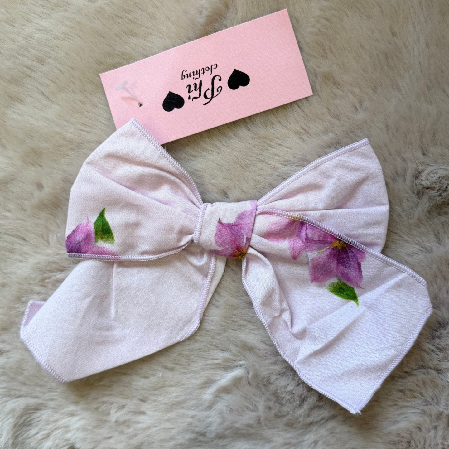 Phi - Lilac Flowers Hairbow