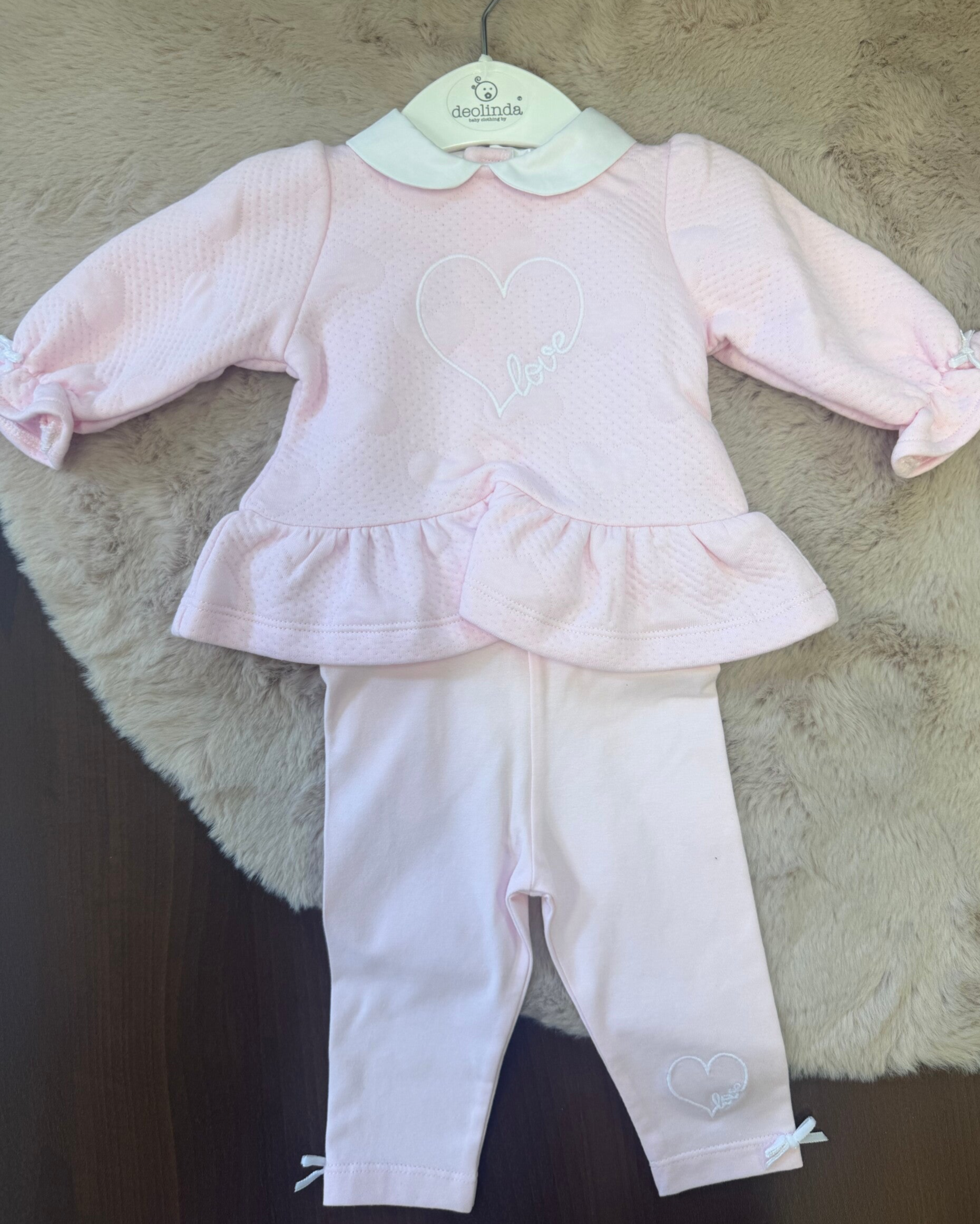 Deolinda - soft heart pink leggingset