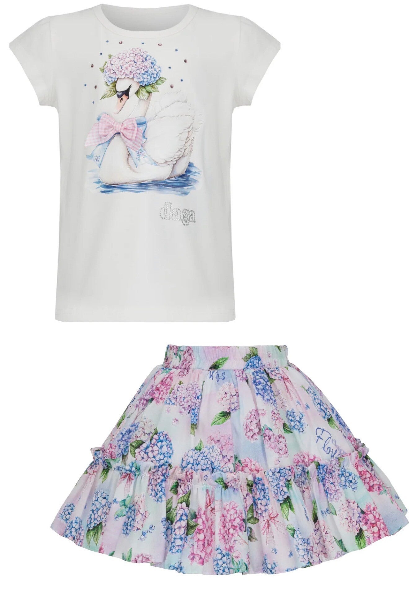 Daga - pastel bloom skirt set