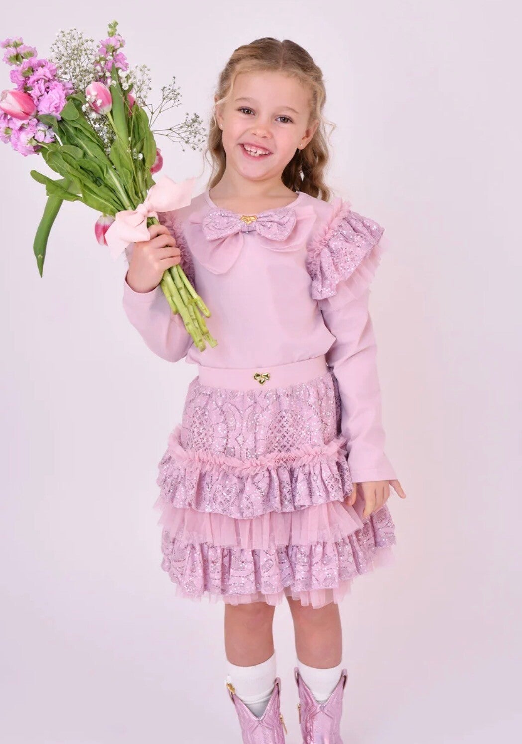 Angel's Face - Oliva sequin skirt set