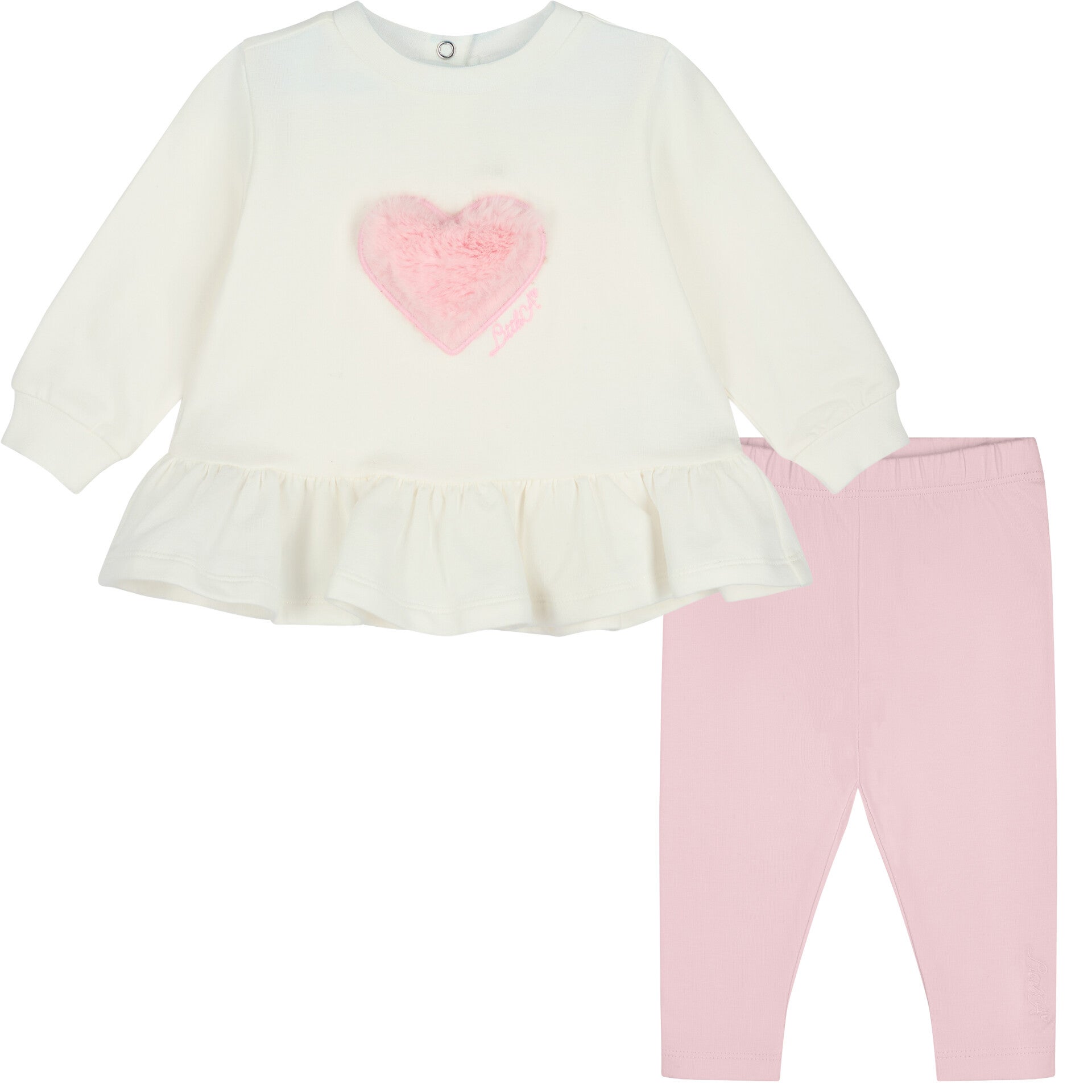 Little A - Little Bloom fur heart leggingset
