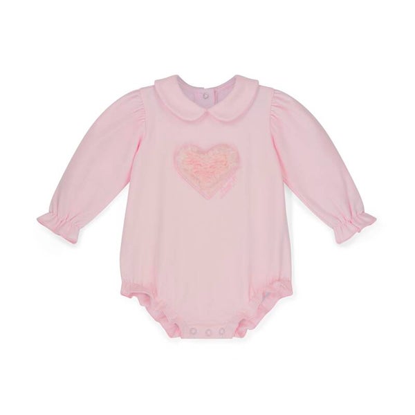 Little A - Little Bloom fur heart romper