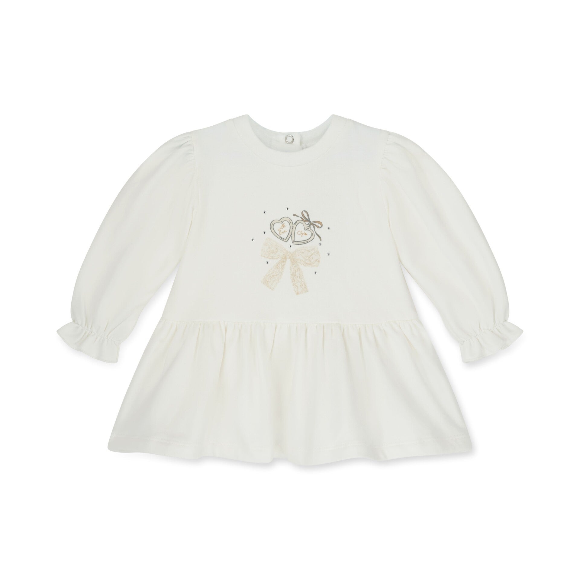 Little A - Little Locket Sweat dress snow white