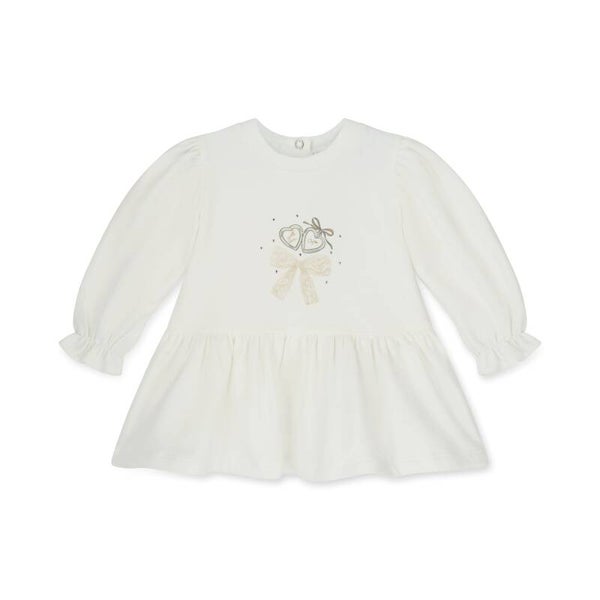 Little A - Little Locket Sweat dress snow white