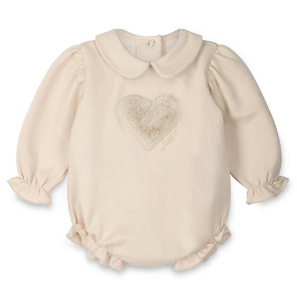 Little A - Little Locket fur heart romper
