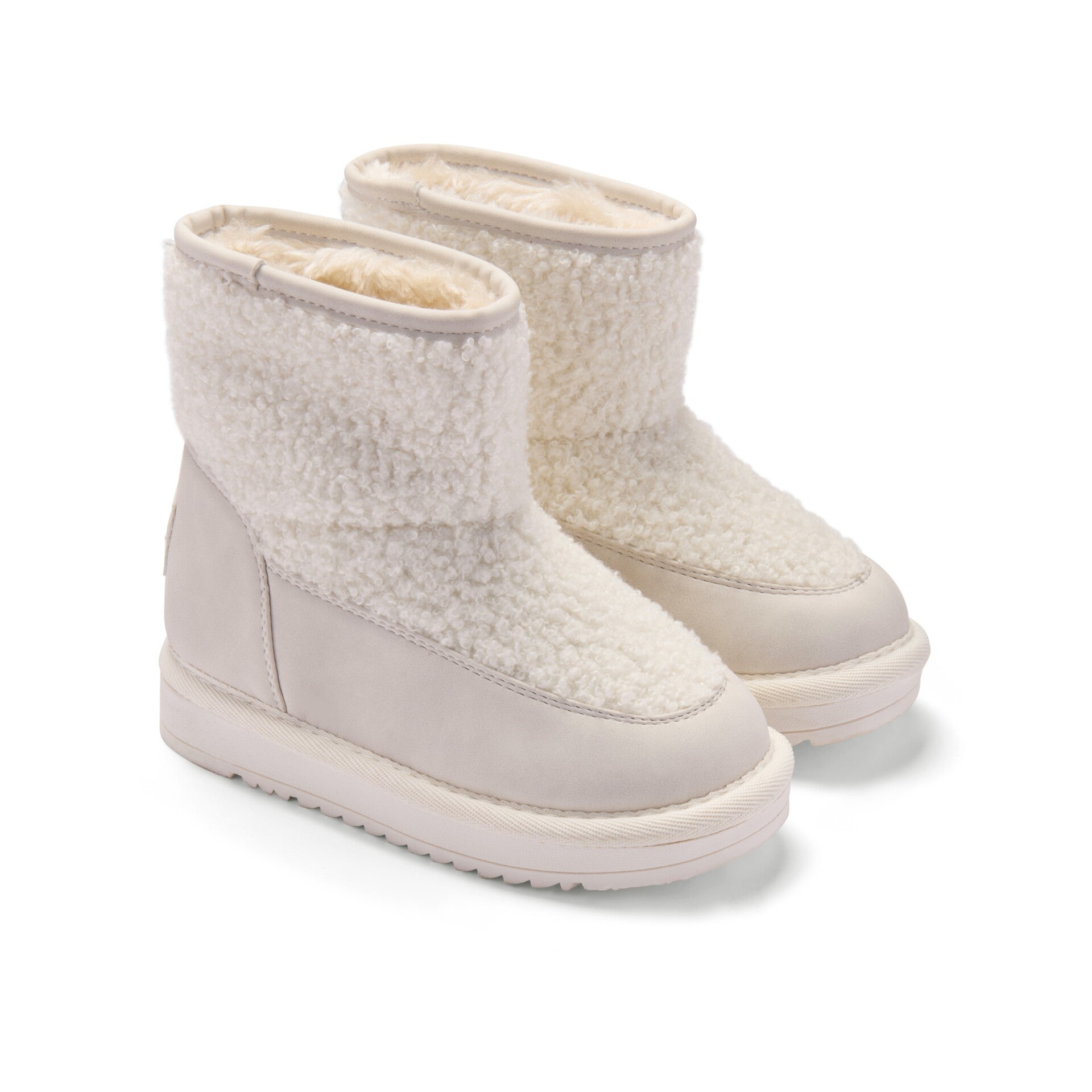 Little A - Teddie Boucle Boots White