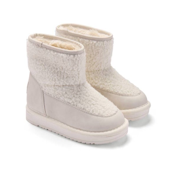 Little A - Teddie Boucle Boots White
