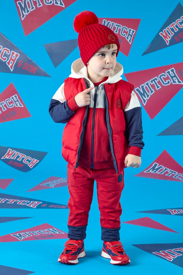 Mitch&Son - reversible gilet navy red