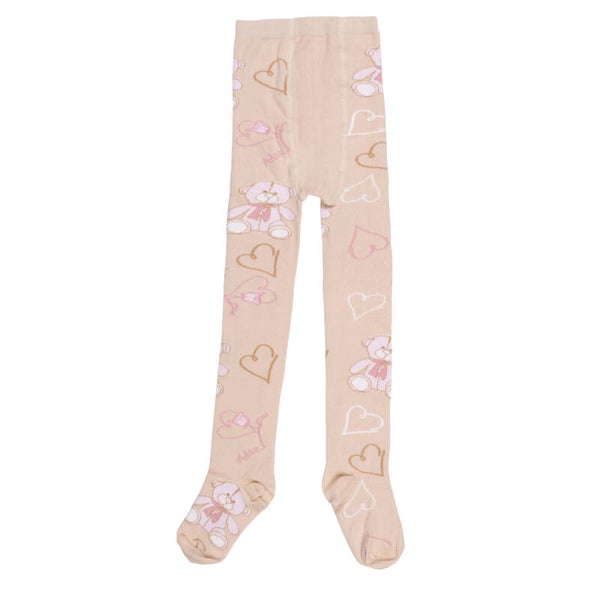 A'Dee - teddy print thights beige
