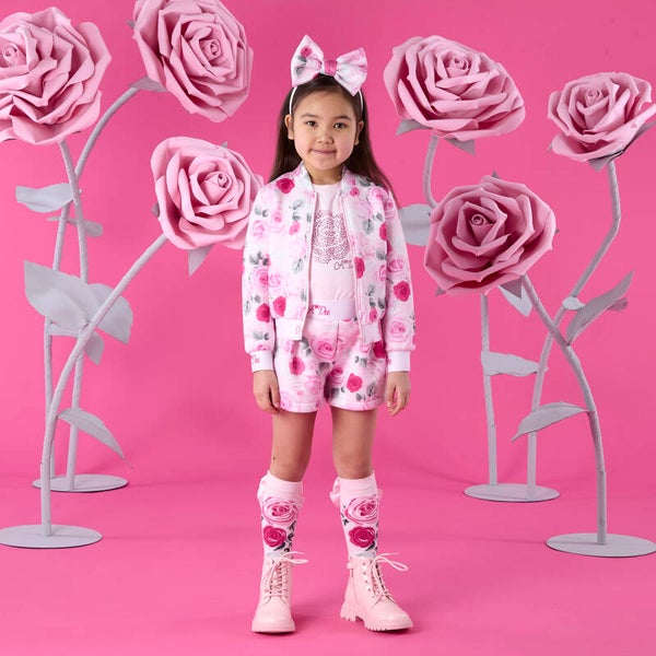 A'Dee - Winter Bloom Rose Bomber vestje