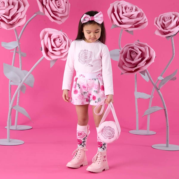 A'Dee - Winter Bloom Rose short set