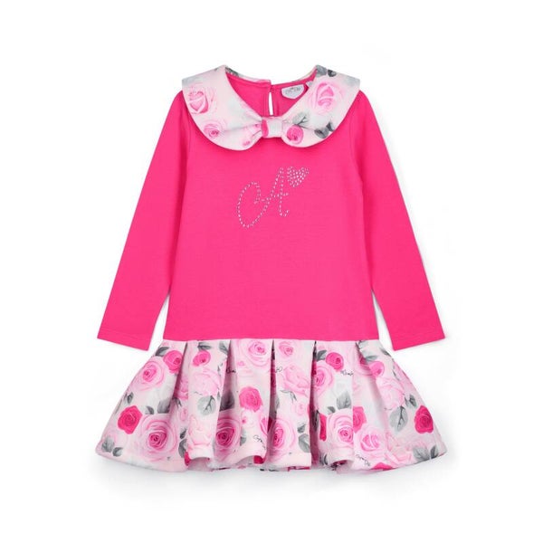 A'Dee - Winter Bloom Rose waist print dress