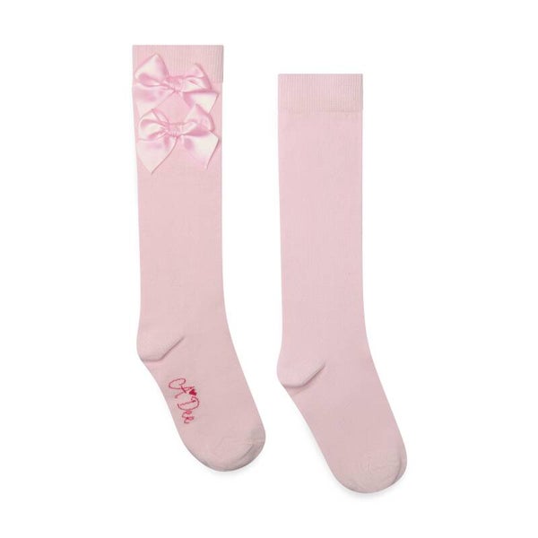 A'Dee - Winter Bloom bow high knee sock