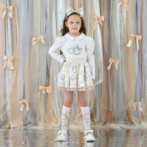 A'Dee - Eau de ADee print skirt set Snow White