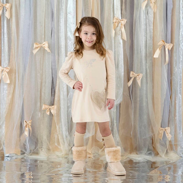 A'Dee - Eau de ADee Fur Handbag dress beige