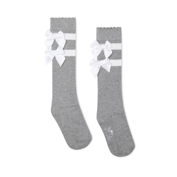 A'Dee - Eau de ADee grey marl high knee sock