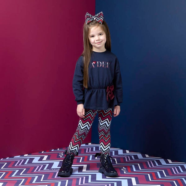 A'Dee - Chevron Charm peplum leggingset