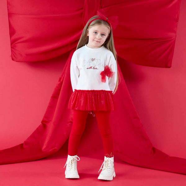A'Dee - Red Tulle leggingset