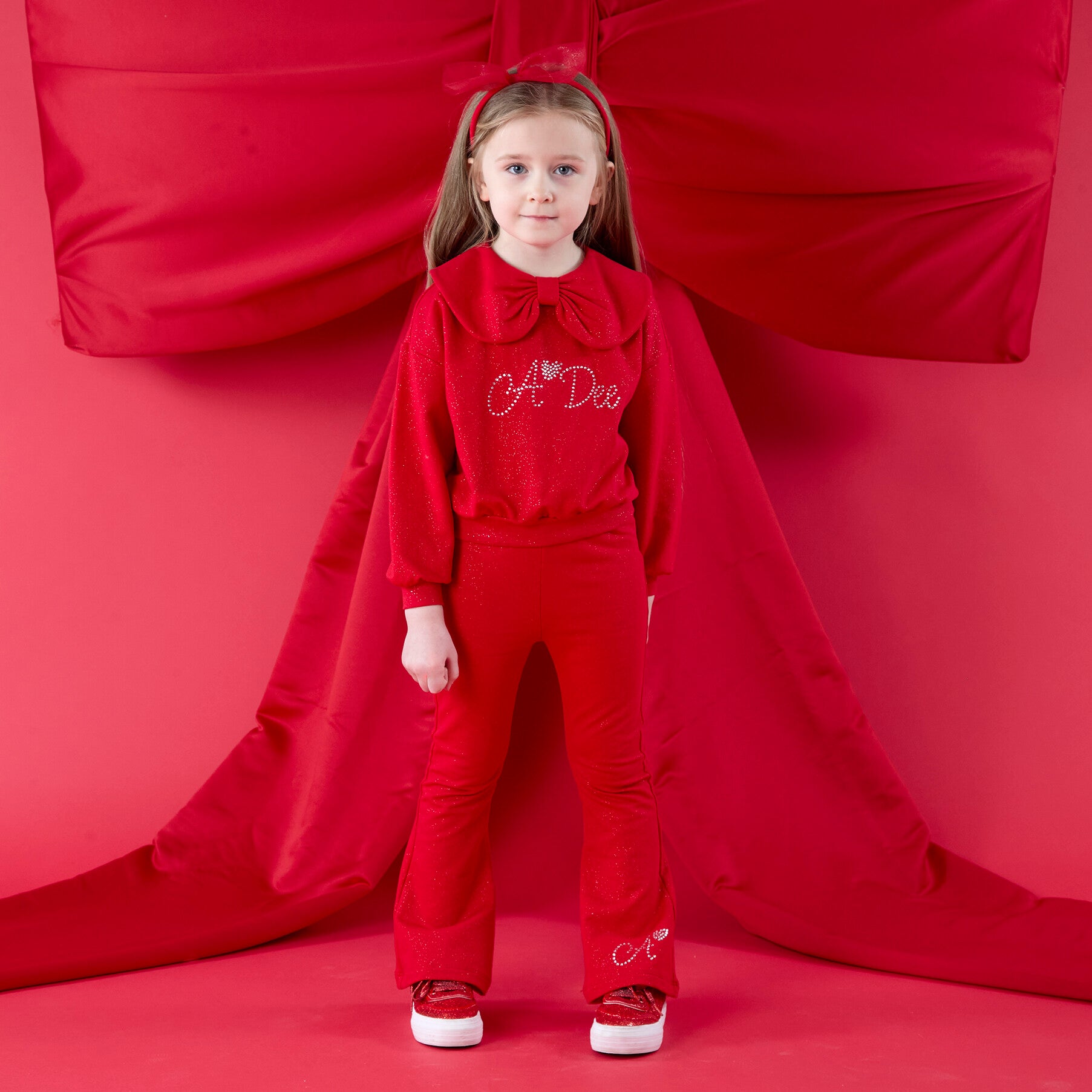 A'Dee - Red Sparkle flair set