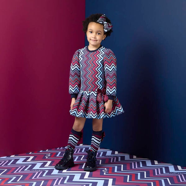 A'Dee - chevron Charm print dress
