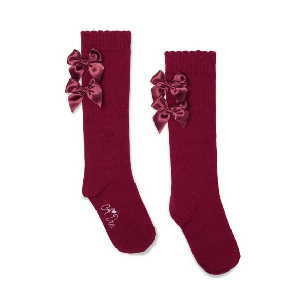 A'Dee - Deep Cherry High Knee sock