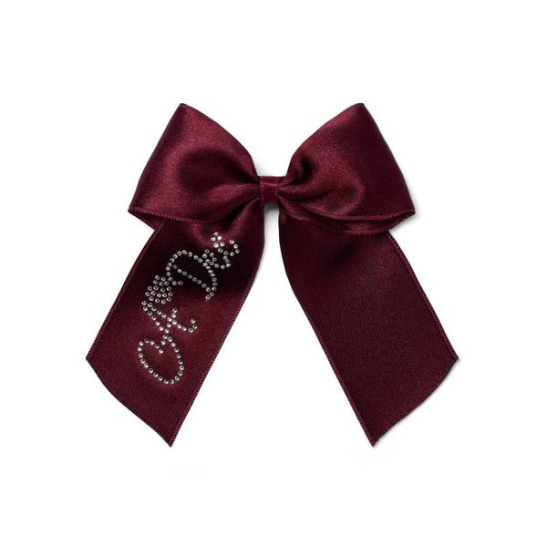 A'Dee - Deep Cherry Satin Hairbow