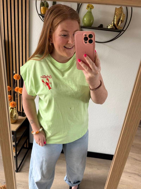 Lobster t-shirt - Fel groen