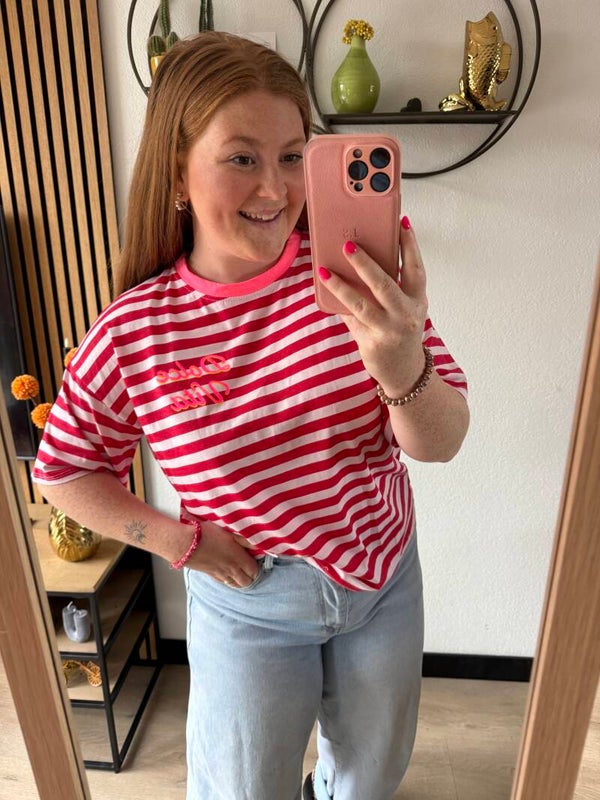La dolce vita t-shirt - Rood Roze