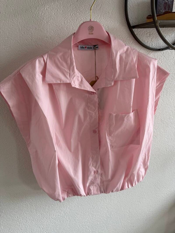 bubble blouse - Roze