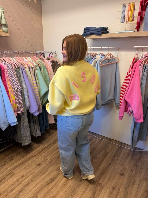 Sweater bisous - Geel