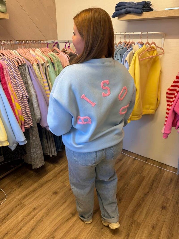 Sweater bisous - Blauw