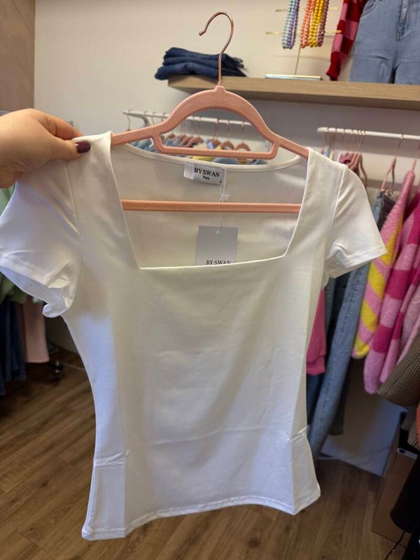 Basic t-shirt wit - By swan wit