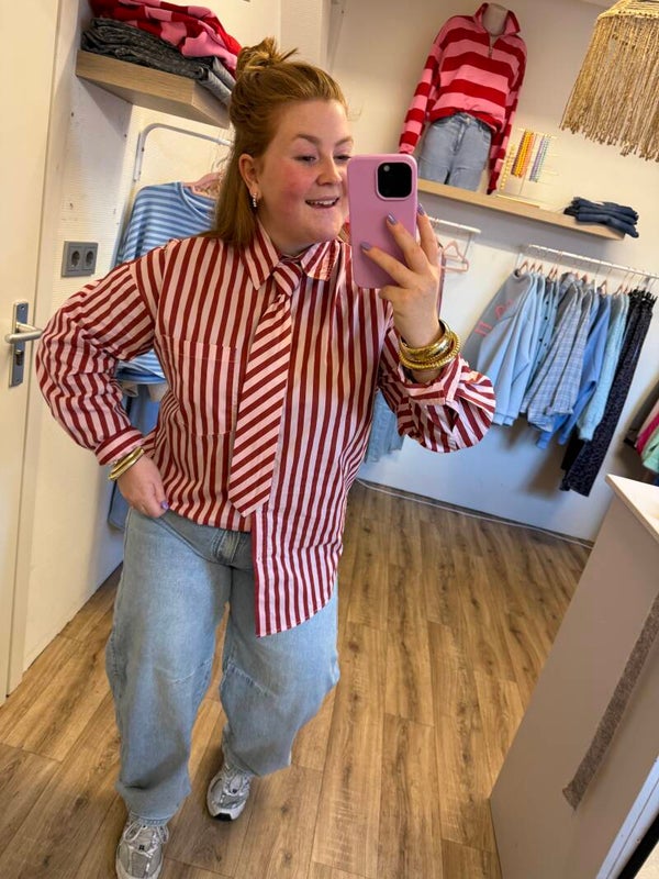 Stropdas blouse - Pink