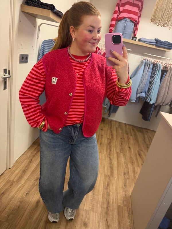 Teddy gilet - Pink