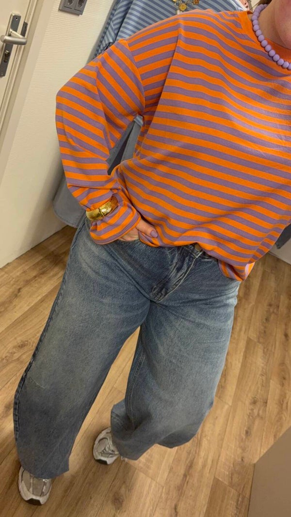 Striped longsleeve - Oranje