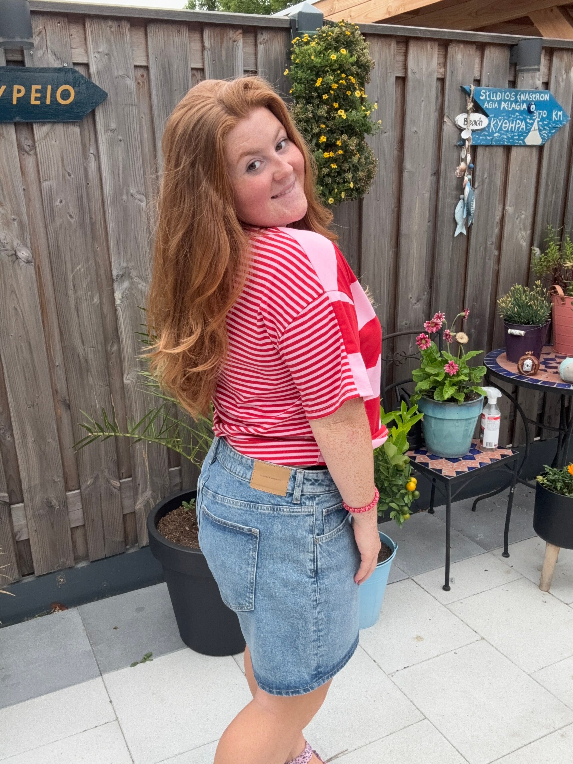 Streep reverse - Roze