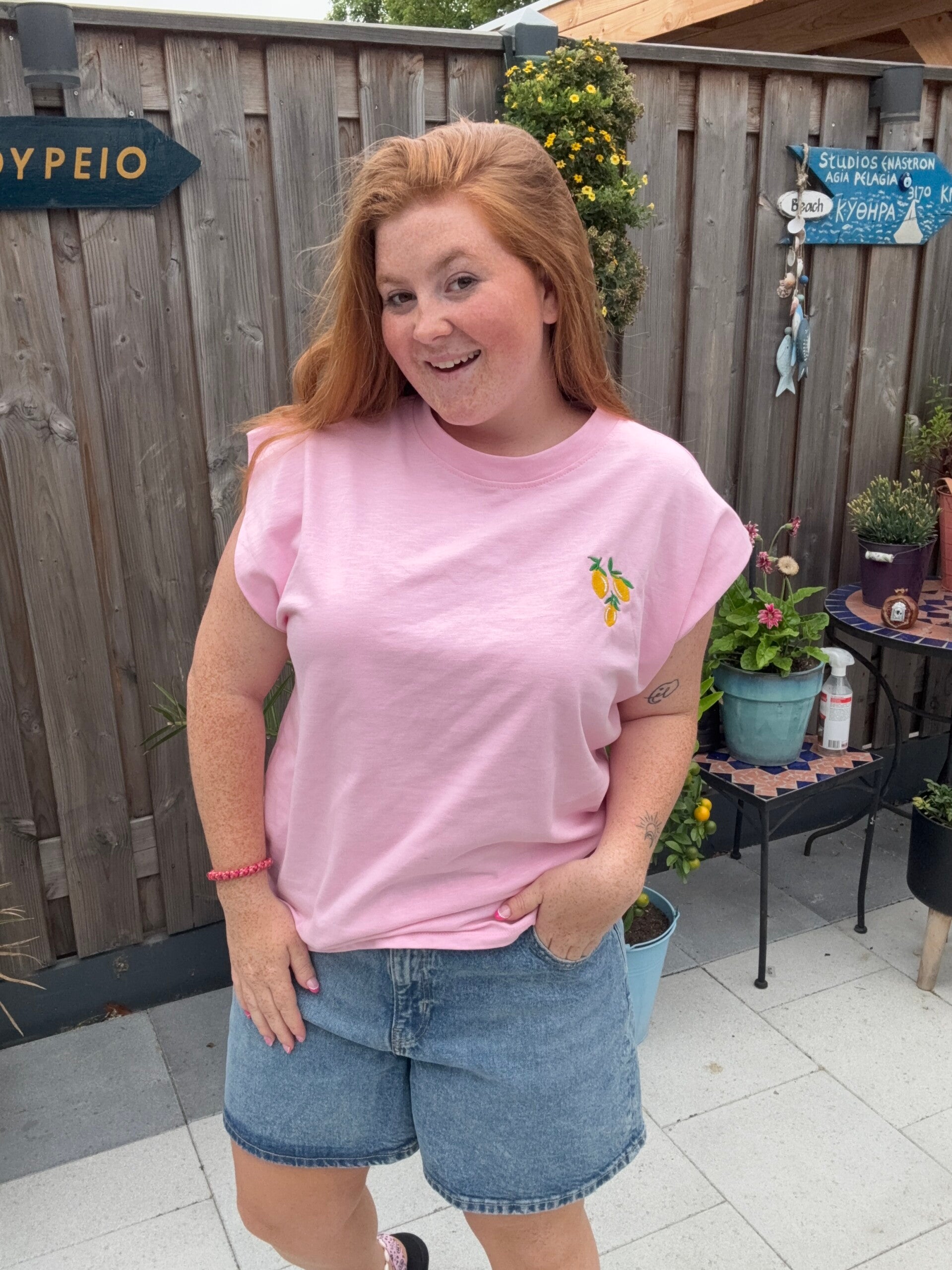 Lemon t-shirt - Roze