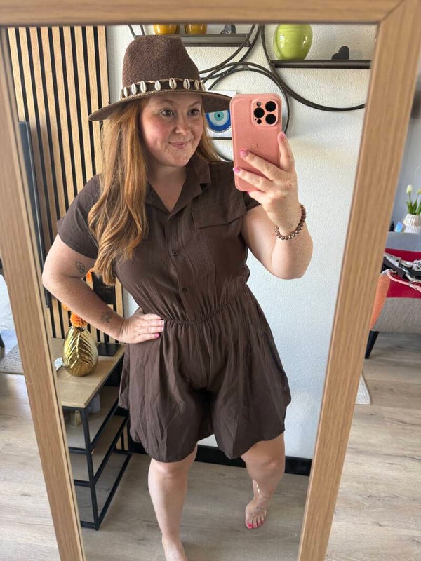 Playsuitje rosa - Bruin