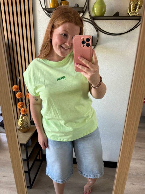 Bisous t-shirt - Fel groen