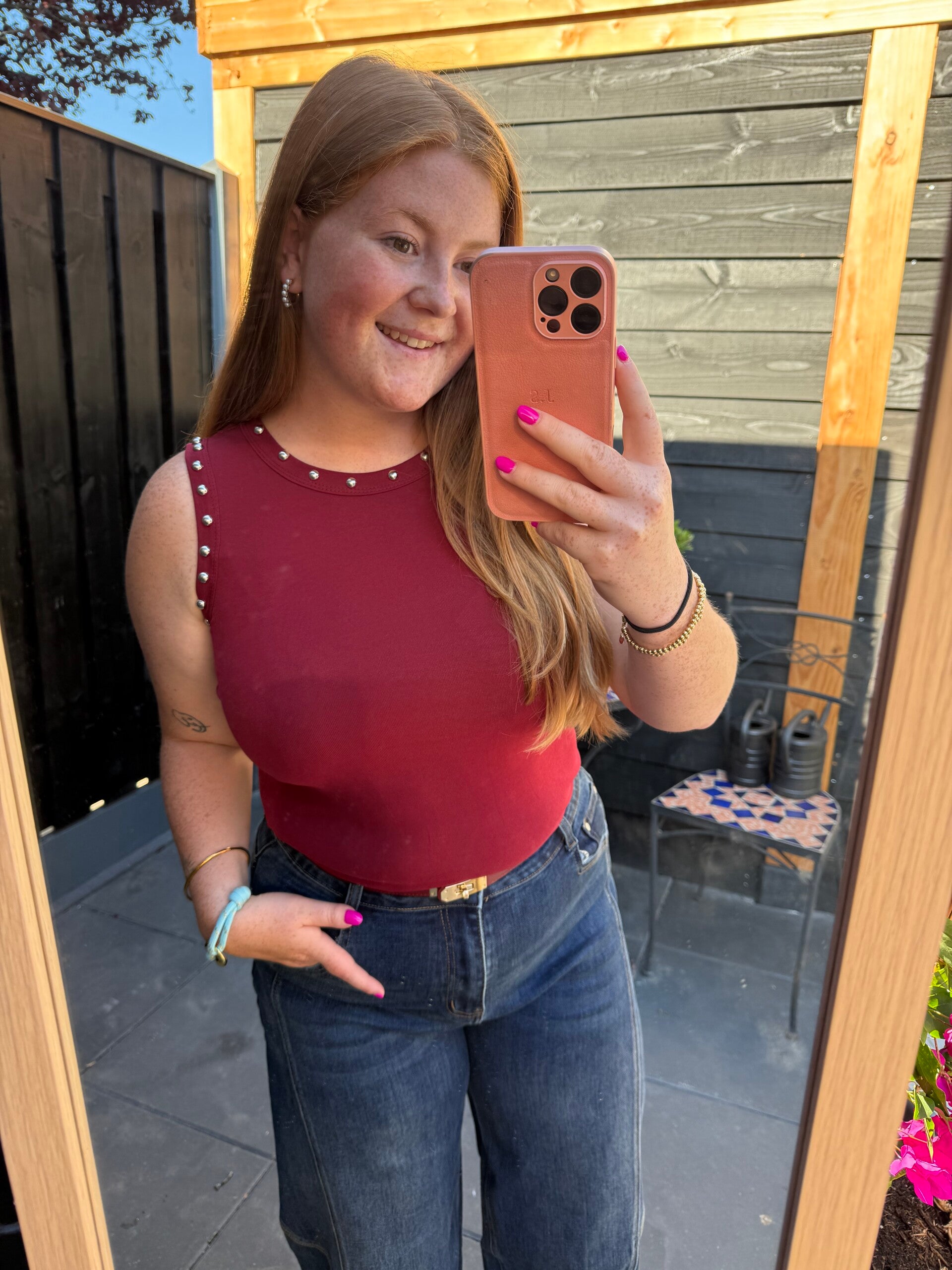 Top stud - Rood