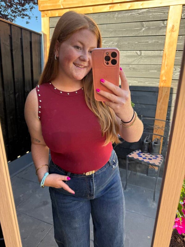 Top stud - Rood