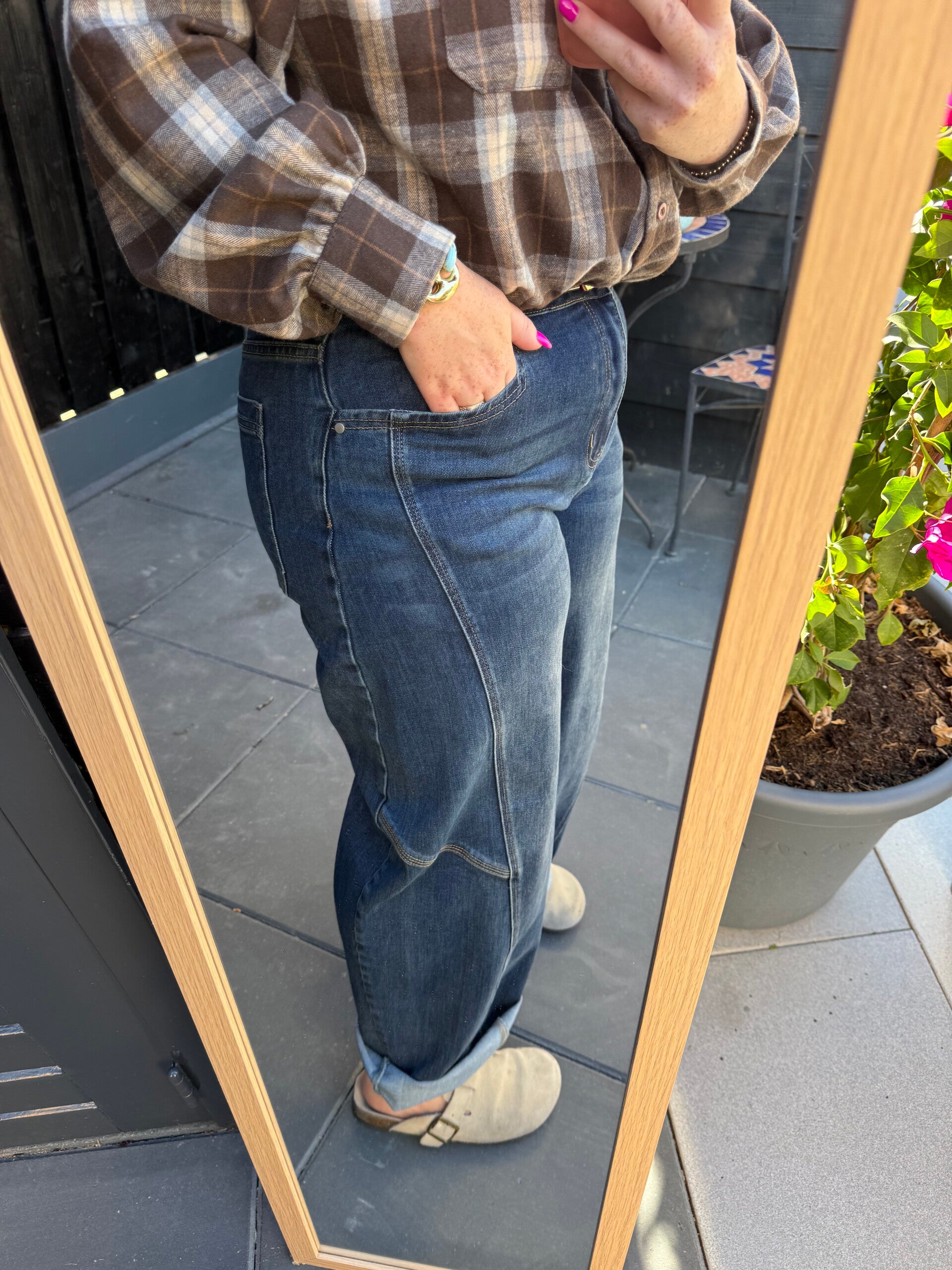 Balloon fit jeans - Dark wassing